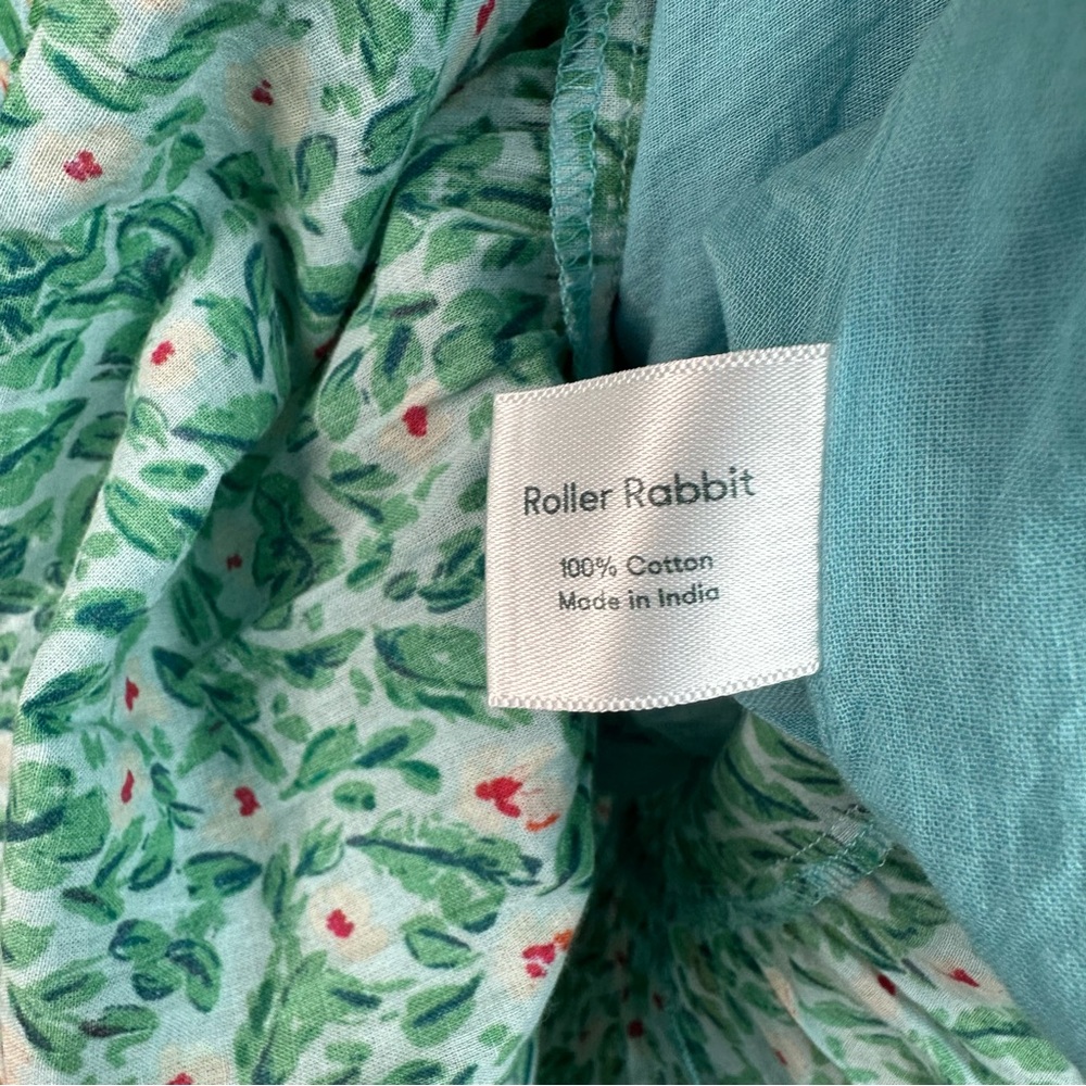 Roller Rabbit Cerro Naoki Dress Light Blue Sz L - Picture 12 of 16